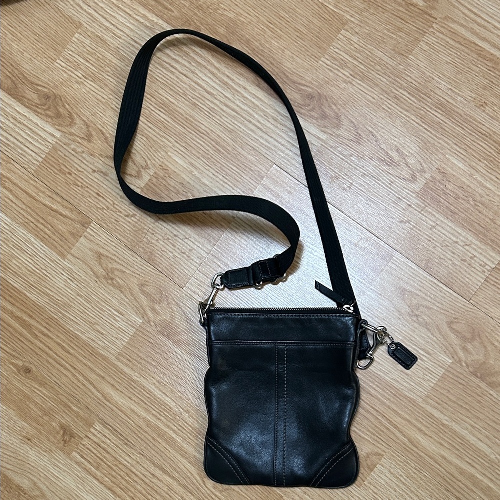 Coach Black Leather Crossbody Bag